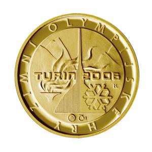 Czech Republic / Gold Quarter Ounce 2006 Winter Olympics - reverse photo