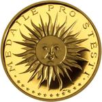 Czech Republic / Silver Medal - For Luck / Gold Plated Proof - reverse photo