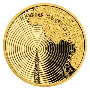 Czech Republic / Gold Quarter Ounce 2020 Radio Free Europe - reverse photo