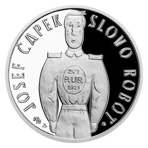 Czech Republic / Silver Ounce 2020 RUR and Robot - reverse photo
