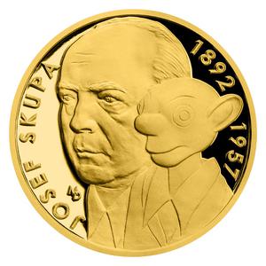 Czech Republic / Gold Quarter Ounce 2020 Spejbl Wooden Puppet - reverse photo