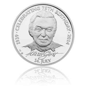 Czech Republic / Silver Ounce 2014 Karel Gott - English - reverse photo