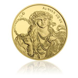 Czech Republic / Gold Half Ounce 2010 Alfons Mucha - obverse photo