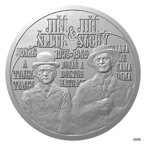 Czech Republic / Silver Ounce Jiří Šlitr and Jiří Suchý - reverse photo