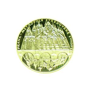Czech Republic / Gold Quarter Ounce - 100 Euro Prague - reverse photo