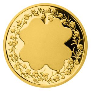 Czech Republic / Gold Quarter Ounce 2014 Quatrefoil For Luck - Personalised - obverse photo