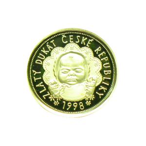 Czech Republic / Gold Ducat 1998 Newborn Baby - reverse photo