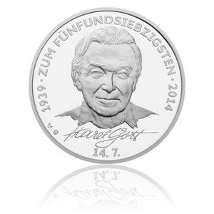 Czech Republic / Silver Ounce 2014 Karel Gott - German - reverse photo