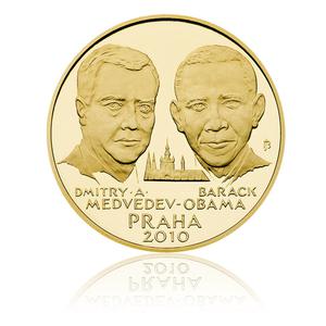 Czech Republic / Gold Ounce 2010 Obama-Medvedev Prague Summit - reverse photo