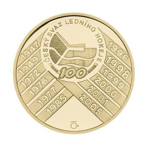 Czech Republic / Gold Half Ounce 2008 Ice Hokey - reverse photo