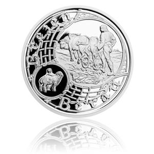 Czech Republic / Silver Ounce 2017 Prague Astronomical Clock - Aries - reverse photo