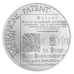 Silver Ten Ounces 2021 Patent of Toleration: Photo Coin, Czech Republic, Silver Ten Ounces 2021 Patent of Toleration / thumbnail
