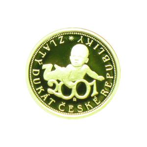 Czech Republic / Gold Ducat 2001 Newborn Baby - reverse photo