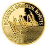 Gold Quarter Ounce 2020 RUR and Robot: Photo Coin, Czech Republic, Gold Quarter Ounce 2020 RUR and Robot / thumbnail