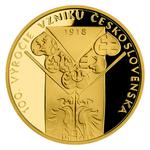 Gold Quarter Ounce 2018 Establishment of Czechoslovakia - Symbols: Photo Coin, Czech Republic, Gold Quarter Ounce 2018 Establishment of Czechoslovakia / thumbnail