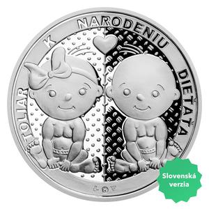 Czech Republic / Thaler 2022 Newborn Baby, Slovak, Personalised - reverse photo