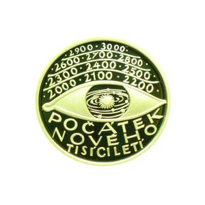 Czech Republic / Gold Quarter Ounce 2001 New Millennium - reverse photo