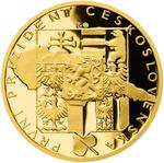 Czech Republic / Silver Ounce 2014 Masaryk / Gold Plated Proof - obverse photo