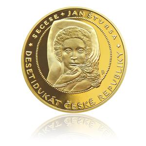 Czech Republic / Ten Ducats 2010 Art Nouveau - reverse photo