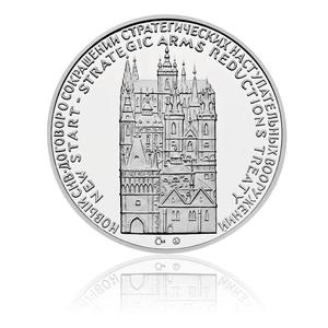 Czech Republic / Silver Ounce 2010 Obama-Medvedev Prague Summit - obverse photo
