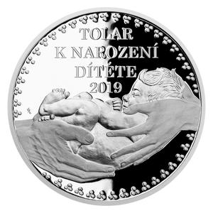 Czech Republic / Silver Thaler 2019 Birth of a Child - Personalised - reverse photo