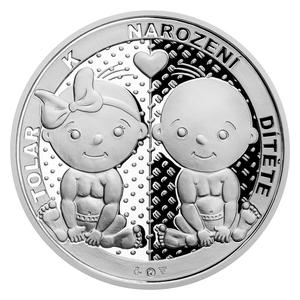 Czech Republic / Silver Thaler 2021 Newborn Baby, Personalised - reverse photo