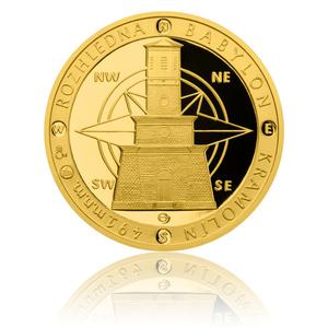 Czech Republic / Gold Quarter Ounce 2014 Babylon Tower - reverse photo