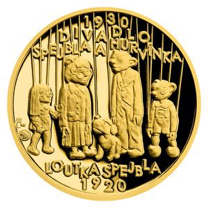 Czech Republic / Gold Quarter Ounce 2020 Spejbl Wooden Puppet - obverse photo