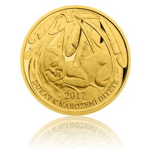 Czech Republic / Gold Ducat 2017 Birth of a Child - Personalised - reverse photo