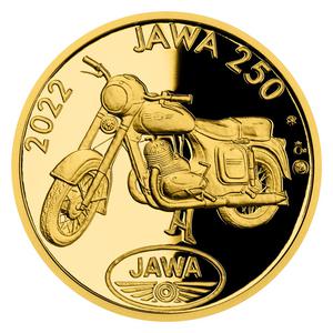 Czech Republic / Gold Half Ounce 2022 Jawa Motorcycle - reverse photo