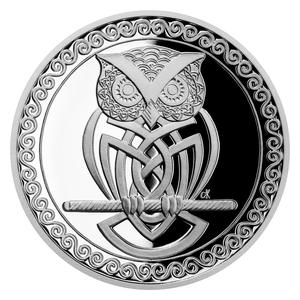 Czech Republic / Silver Ten Grams 2022 Wisdom Owl - reverse photo