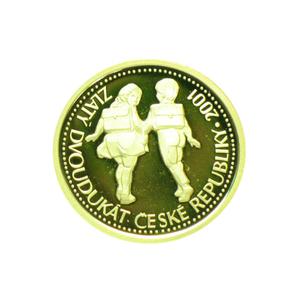 Czech Republic / Gold Quarter Ounce 2001 Children of the Third Millennium - reverse photo