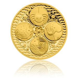 Czech Republic / Gold Quarter Ounce 2014 Gold Fish For Luck - obverse photo