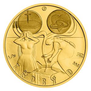 Czech Republic / Gold Ducat 2021 Christmas Eve - reverse photo