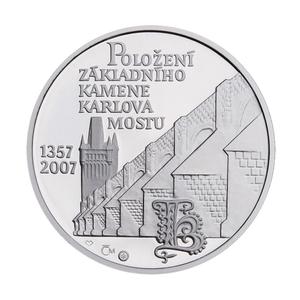 Czech Republic / Silver Ounce 2007 Charles Bridge - reverse photo