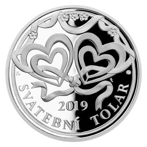 Czech Republic / Silver Thaler 2019 Wedding - Personalised - reverse photo