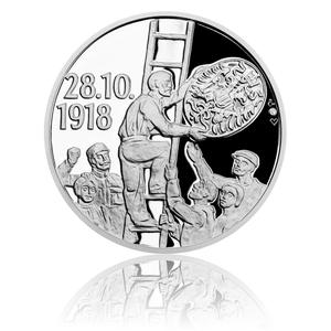 Czech Republic / Silver Ounce 2018 Establishment of Czechoslovakia - Symbols - reverse photo