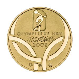 Czech Republic / Gold Quarter Ounce 2008 Beijing Olympics - reverse photo