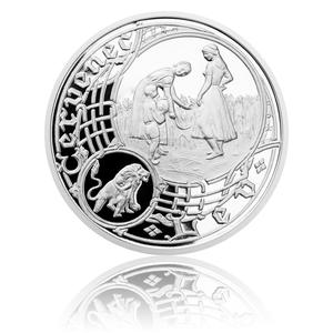 Czech Republic / Silver Ounce 2014 Prague Astronomical Clock - Leo - reverse photo