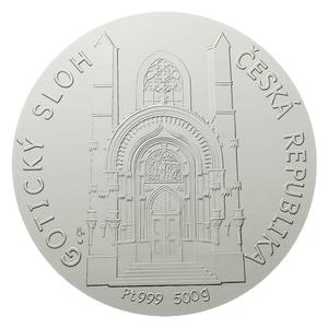 Czech Republic / Platinum Half Kilo 2018 Gothic Style - reverse photo
