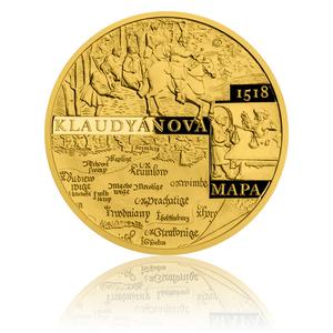 Czech Republic / Gold Half Ounce 2018 Klaudyán Map - reverse photo