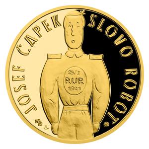 Czech Republic / Gold Ounce 2020 RUR and Robot - reverse photo