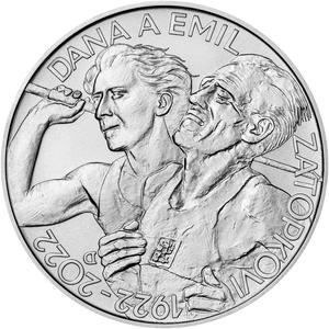 Czech Republic / Two Hundred Korun 2022 Dana and Emil Zátopkovi - reverse photo
