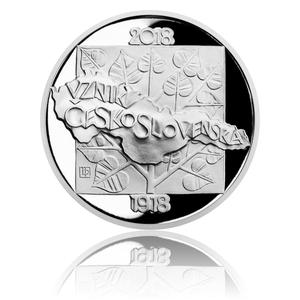 Czech Republic / Silver Ounce 2018 Establishment of Czechoslovakia - reverse photo