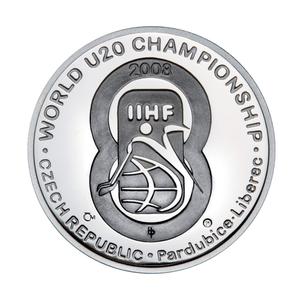 Czech Republic / Silver Half Ounce 2007 Junior Hockey - reverse photo