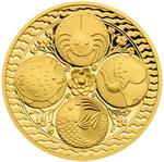 Czech Republic / Silver Ten Grams 2014 Gold Fish For Luck / Gold Plated Proof - obverse photo