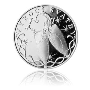 Czech Republic / Silver Medal - Wedding Anniversary - Photo - reverse photo
