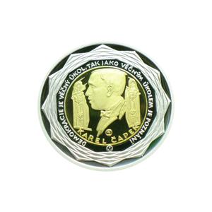 Czech Republic / Bimetallic Medal - Karel Čapek - reverse photo