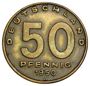 German Democratic Republic / Fifty Pfennig 1950 - reverse photo