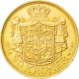 Denmark / Twenty Kroner 1912 - reverse photo